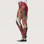 Füchse von Franz Marc, Vintage Abstrakte kubistisc Leggings (Links)