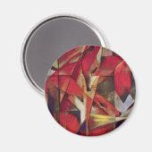 Füchse von Franz Marc, Vintage Abstrakte kubistisc Magnet (Vorderseite/Rückseite)