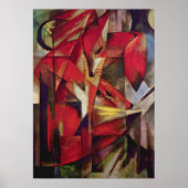 Füchse von Franz Marc, Vintage Abstrakte kubistisc Poster (Vorne)