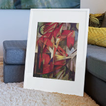 Füchse von Franz Marc, Vintage Abstrakte kubistisc