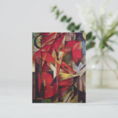 Füchse von Franz Marc, Vintage Abstrakte kubistisc Postkarte (Stehend Vorderseite)