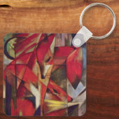 Füchse von Franz Marc, Vintage Abstrakte kubistisc Schlüsselanhänger (Rückseite)