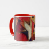 Füchse von Franz Marc, Vintage Abstrakte kubistisc Tasse (Vorderseite Links)