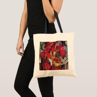 Füchse von Franz Marc, Vintage Abstrakte kubistisc Tragetasche