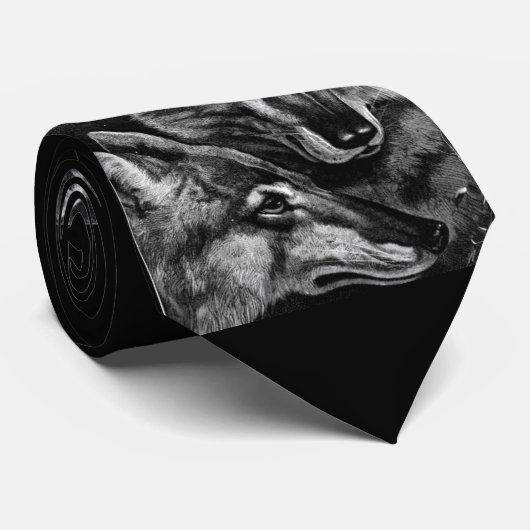 Füchse/Wölfe/Kojoten? Krawatte (Gerollt)