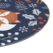 Fuchsfamilie: Vintag nahtlos. Schneidebrett (Ecke)