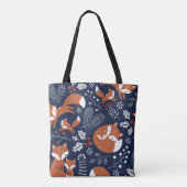 Fuchsfamilie: Vintag nahtlos. Tasche (Rückseite)