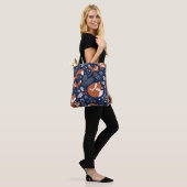 Fuchsfamilie: Vintag nahtlos. Tasche (Am Model)