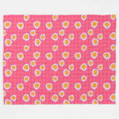 Fuchsflecken auf einem rosa Korallenboden Fleecedecke (Vorderseite (Horizontal))