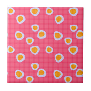 Fuchsflecken auf einem rosa Korallenboden Fliese