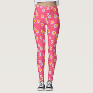 Fuchsflecken auf einem rosa Korallenboden Leggings