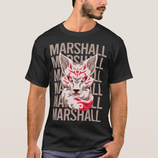 Fuchsgesicht - Marshall Name T-Shirt (Vorderseite)