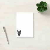 Fuchsgesicht-Silhouette Post-it Klebezettel (Büro)