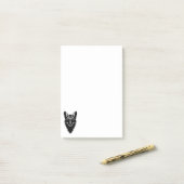 Fuchsgesicht-Silhouette Post-it Klebezettel (Auf Schreibtisch)