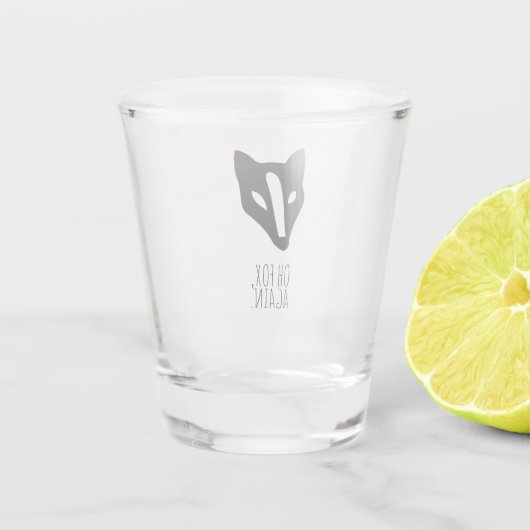 Fuchsglas, Humor Schnapsglas (Rückseite)