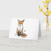 Fuchsgrüßkarte Karte (Gelbe Blume)