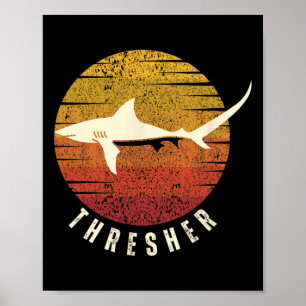 Fuchshai Tiefseeangeln Ozean Fisch Hai Poster