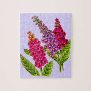 Fuchshandschuhe in Rot und lila Puzzle
