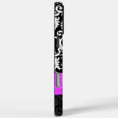 Fuchsi White plus jede Farbe Damast Druckkristall Case-Mate iPhone Hülle (Rückseite / Rechts)