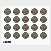 Fuchsia 2 runder aufkleber (Blatt)