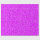 Fuchsia 8-Bit Computerspiel Look Bricks Muster Geschenkpapier (Flach)