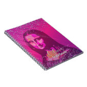 Fuchsia Abstract Mona Lisa  Notizblock (Rechte Seite)