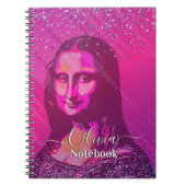 Fuchsia Abstract Mona Lisa  Notizblock (Vorderseite)