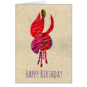 Fuchsia abstrakte Aquarellblüte (Vorne)