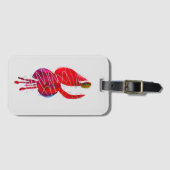 Fuchsia abstrakte Aquarellblüte Gepäckanhänger (Vorderseite (Horizontal))