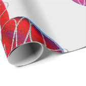 Fuchsia abstrakte Aquarellblüte Geschenkpapier (Rolleneckpunkt)