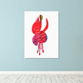 Fuchsia abstrakte Aquarellblüte Leinwanddruck (Insitu (Holzboden))