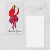 Fuchsia abstrakte Aquarellblüte Mitteilungskarte (Vorne/Hinten)