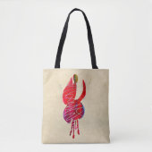Fuchsia abstrakte Aquarellblüte Tasche (Vorderseite)