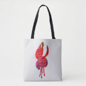 Fuchsia abstrakte Aquarellblüte Tasche (Vorderseite)