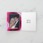 Fuchsia agate Slice geode Hochzeit Danke Foto (Innenseite)