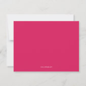 Fuchsia Airmail Personal Stationery Mitteilungskarte (Rückseite)
