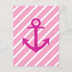 Fuchsia Anchor Postkarte