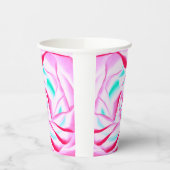 Fuchsia and Aqua Floral Design Paper Cup Pappbecher (Links)
