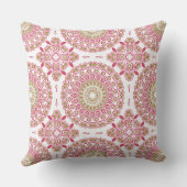 Fuchsia and Olive Mandala Pattern Kissen (Rückseite)