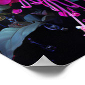 Fuchsia Aquarell Poster (Ecke)
