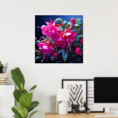 Fuchsia Aquarell Poster (Heimbüro)