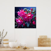 Fuchsia Aquarell Poster (Küche)