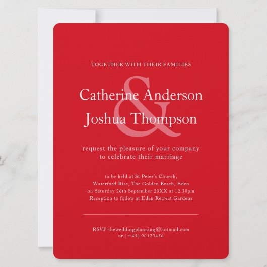 Fuchsia Aquarell Rosa Kunsthochzeit Einladung (Rückseite)