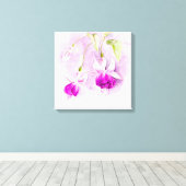 Fuchsia Art Blume lila rosa Leinwand (Insitu (Holzboden))