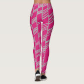 Fuchsia Art Deco Leggings (Rückseite)