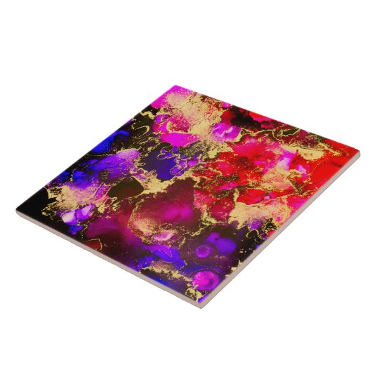 Fuchsia Atemberaubende alkoholfreie Tinte Fliese (Seite)