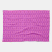 Fuchsia auf rosa Imitate Welsh TapestPattern Geschirrtuch (Horizontal)