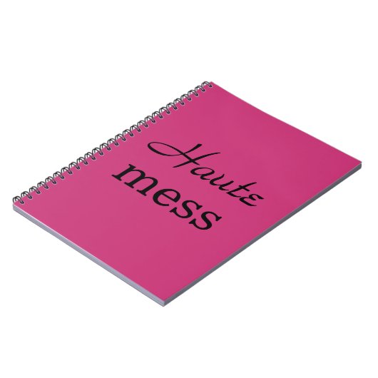 Fuchsia & Black Haute Mess Notebook Notizblock (Linke Seite)