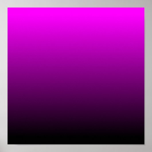 Fuchsia Black Ombre Poster (Vorne)