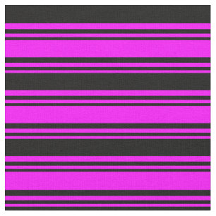 Fuchsia & Black Pattern Stoff